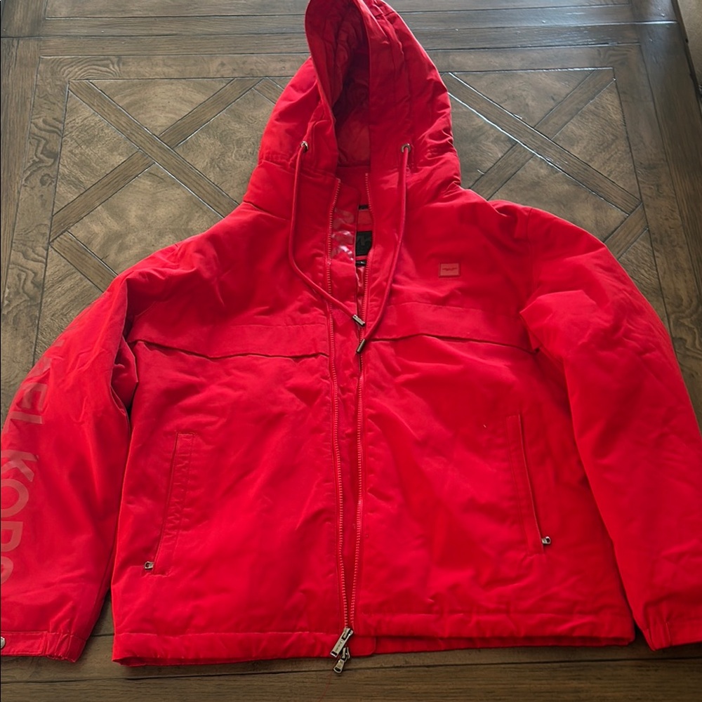 Michael Kors Red Hooded Jacket